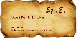 Szeifert Erika névjegykártya