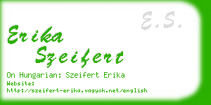 erika szeifert business card